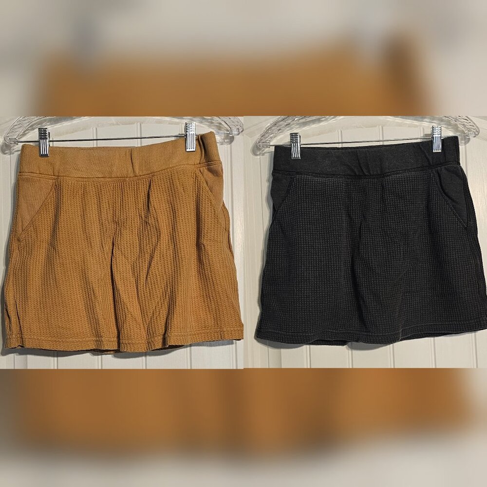 Natural Reflections Waffle Skorts with Pockets